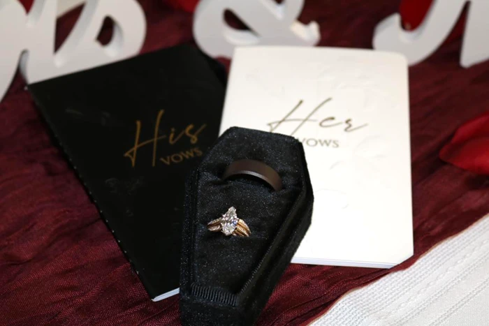 diamond ring and wedding band