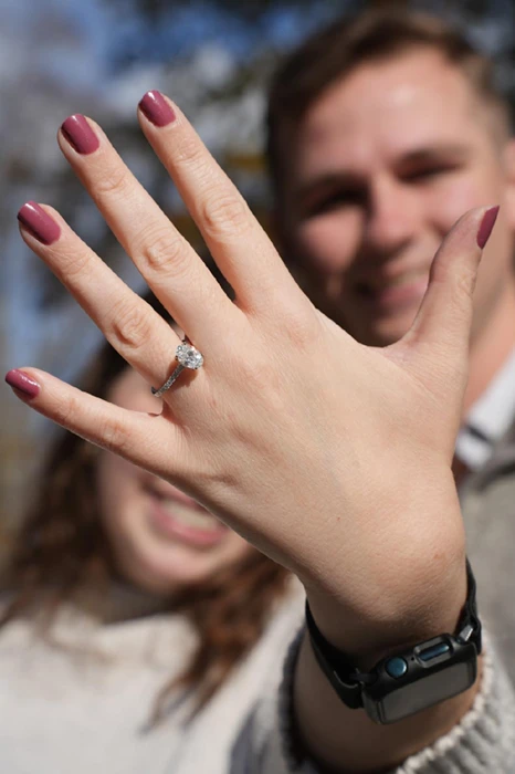 just engaged diamond ring